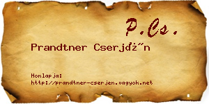 Prandtner Cserjén névjegykártya